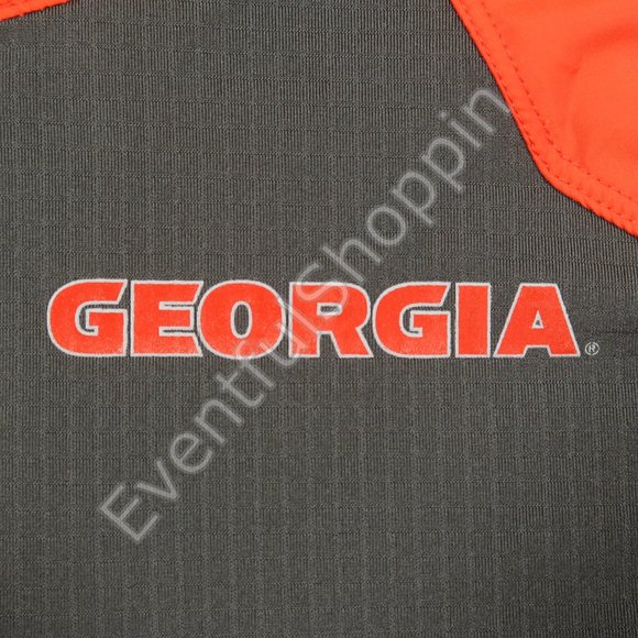 ike Georgia Bulldogs Jacket Mens S Gray 1/4 Zip Lightweight Shell Pullover - Picture 4 of 11